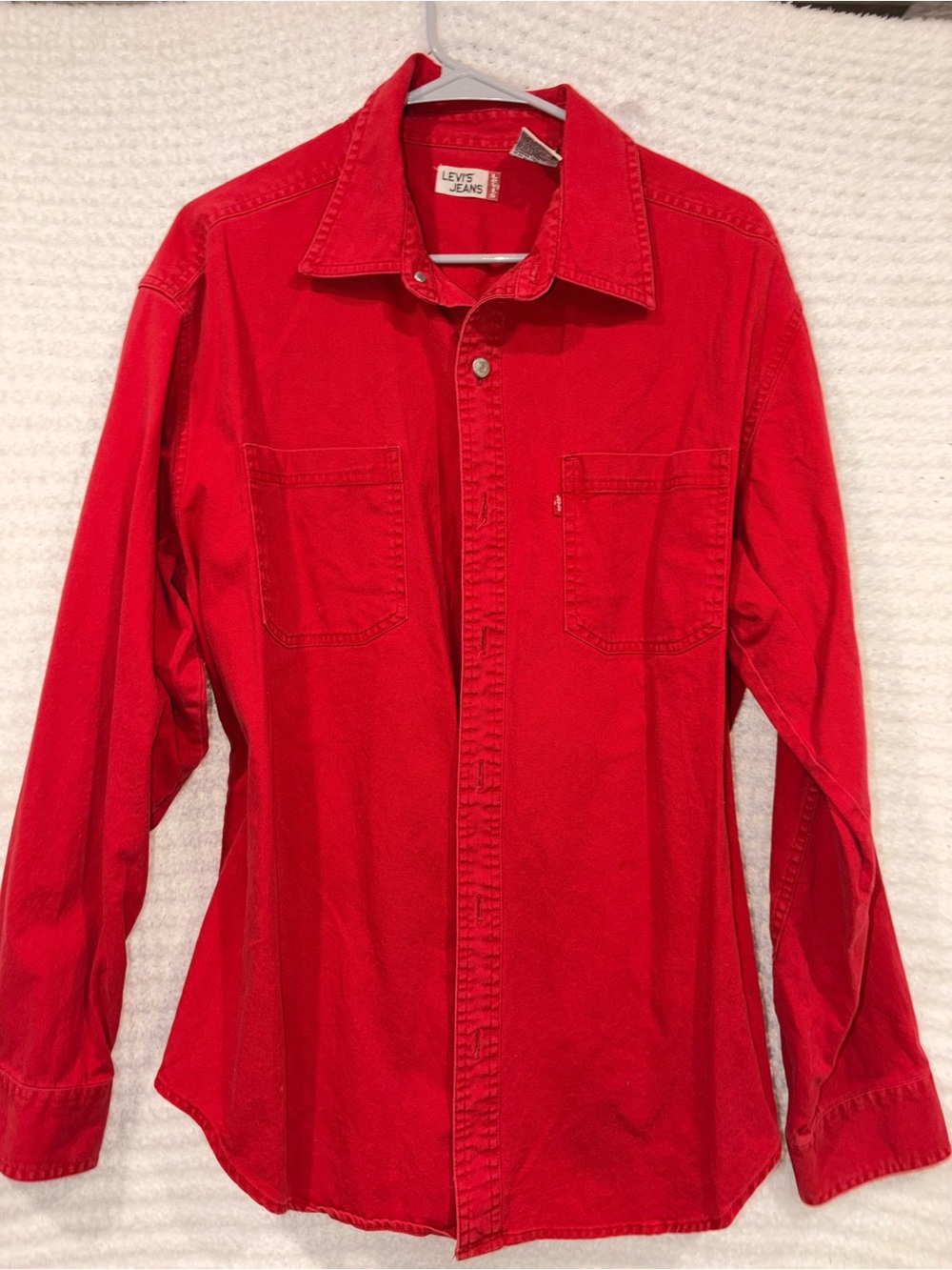 Levi's Red Men's Lightweight Button-Front Shirt Jacket